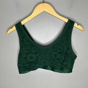 Aerie Hunter green lace bralette